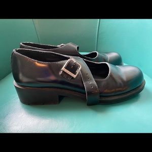 Esprit Black Leather Mary Janes Size 9